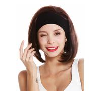 WIG ME UP - GFW948-H-33 Perruque dame bandeau courte lisse années 80 retro look brun acajou