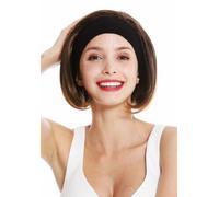 WIG ME UP - GFW948-H-4T27 Perruque dame bandeau courte lisse années 80 retro look brun pointes blondes