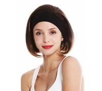 Perruque Femme Bandeau Court Lisse 80er Retro Look Châtaigne Braun Mix GFW948