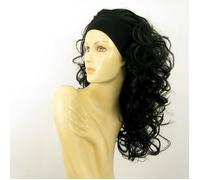 Perruque femme bandeau longue bouclée noire - Marque inconnue - Fibre synthétique - Coupe sobre et naturelle