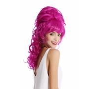 Perruque Femme Baroque Années 60 Beehive Coiffure Chignon Bouclé Violet