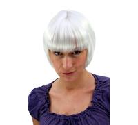 Perruque Femme Blanche Blonde Courte Bob Page Frisée Années 20 7804