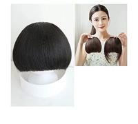 Perruque Femme Faux Bangs Girls Real Hair Wig Piece Épaissie Bangs Qi Bangs Soft Hair Wig Piece Perruques pour Femmes Morceau de Cheveux(Black,A)