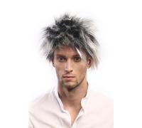 Perruque Femme Homme Carnaval Années 80 Vague Punk Popstar Noir Blond Platine