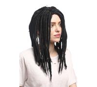 Perruque Femme Homme Carnaval Dreadlocks Rasta Reggae Rastafari Dreads Noir