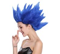Perruque Femme Homme Carnaval Fleur Tulipe Démon Fée Bleu Hochtoupiert 91062-PC3