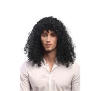 Perruque Femme Homme Carnaval Long Boucles Crinière Rocker Chav Football 80s