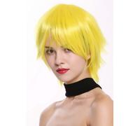 Perruque Femme Homme Cosplay Court Sexy Androgyne Sauvage Dégradé Jaune SA088-M1