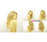 perruque femme longue bouclée blond clair méché blond très clair ref adélaïde 15t613