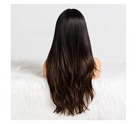 Perruque Femme Longue Perruque Ondulée Perruques De Cheveux Synthétiques Partie Moyenne Pour Cosplay Party Utiliser Des Perruques De Remplacement De Cheveux Perruque Ombre Noir Brun Gris Perruques Po