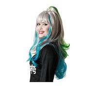 Perruque Femme Manga Gris/Bleu