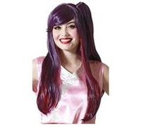 Perruque Femme Manga Violet/Rouge