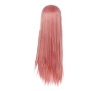 Perruque Femme Naturelle Brésilien Courte LINSINCH La Mode Rose Cheveux Synthétiques Longues Perruques Vague Frisée 75cm, Rose Inner Net