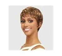 perruque femme naturelle Perruque courte noire en cheveux humains for femmes, coupe Pixie, perruque brésilienne en cheveux humains perruque femme(Highlight)