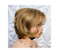 perruque femme naturelle Perruque en cheveux humains ondulés transparents 13x4 avec dentelle frontale et ligne de cheveux pré-épilée perruque femme(Highlight P427)