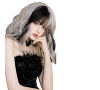 Perruque Femme Perruque blonde longue ondulée for femmes perruques de cheveux fête quotidienne avec perruque frange(MW6153-1)