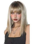 Perruque Femme Perruque lisse blonde platine de longueur moyenne for femmes(LC7007-2)