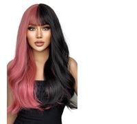 Perruque Femme Perruque Ombre Brun Or for Femme Longue Ondulée Avec Frange(LC060-1)