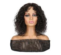 Perruque Femme Perruques courtes for femmes, longueur aux épaules, bandeau de Simulation réaliste, cheveux bouclés en laine, perruques synthétiques à la mode Perruques pour Femmes Morceau de Cheveux(D