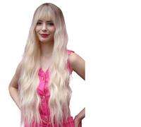 Perruque Femme Perruques longues ondulées avec frange bou perruques bou s brunes for les femmes à la recherche de cheveux for perruque quotidienne(LC3009-1)