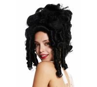 Perruque Femme Théâtre Cosplay Baroque Marie Antoinette Comtesse Noble Noire