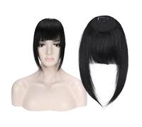 Perruque Femme Vraie Human Hair Fringe frange frange Swept Natural Look Piece Perruques pour Femmes Morceau de Cheveux(02)
