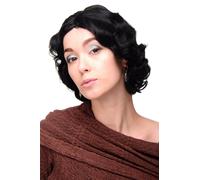 WIG ME UP - Perruque dame années 20 Swing carré ondulé noir env. 25 cm A4002-1