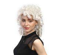 Perruque Femmes Carnaval Baroque Blanc avec Anglaises Princesse Noble