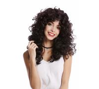 Perruque Femmes Carnaval Long Très Volumineux Boucles Crinière Noir Braun Méché