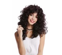 Perruque Femmes Carnaval Long Très Volumineux Boucles Crinière Noir Braun Méché