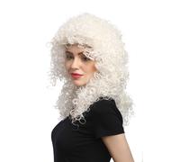 Perruque Femmes Halloween Carnaval Long Volume Boucles Crépu Blanc Blond Ange