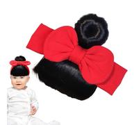 Perruque Frange Bébé Avec Arc - Perruques Frange Avec Noeud Pour Petite Enfance - Accessoire Tête Souple Élastique Pour Spectacles Fêtes Rassemblées Parents-Filets