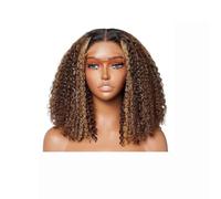 Perruque frontale en dentelle BOB bou reflets ombrés, cheveux humains HD 13x4, perruque frontale sans colle pré-épilée for femmes noires Effet naturel et Volumineux(12 inch)