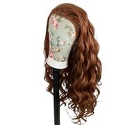 Perruque Frontale En Dentelle HD 13x4 for Femmes, Perruques Synthétiques Longues Ondulées D'aspect Naturel Faciles À Porter De 26 Pouces Effet naturel et Volumineux(Brown,24 inch)