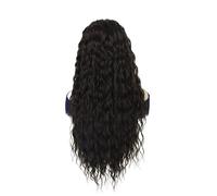 Perruque frontale en dentelle t-part 13 * 3.5 * 1, cheveux synthétiques ondulés de 30 pouces pré-épilés, lacets HD transparents, cheveux synthétiques bruns rebondissants Effet naturel et Volumineux