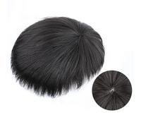 Perruque Frontale Pour Homme,Perruque SynthéTique En Fibre RéSistante à La Chaleur Noire Naturelle Courte Avec Clip Pour Perte De Cheveux Pour Homme Usage Quotidien