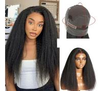 Perruque Full Lace Perruque de Cheveux Humains Kinky Droite Full Lace HD Perruques Frontales Full Lace Perruques de Cheveux Humains Crépus Bouclés pour Femmes -kinky Straight-24inches-150%