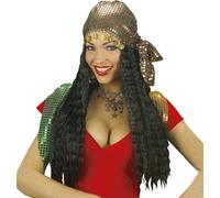 Perruque Gipsy Avec Foulard Femme Taille Unique Noir