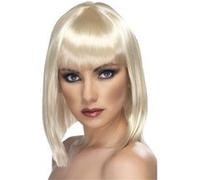 Perruque Glam Courte Avec Frange Blonde - Blonde G