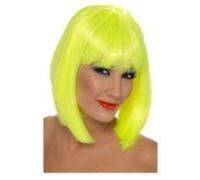 Perruque Glam Courte Avec Frange Jaune - Jaune jaune G