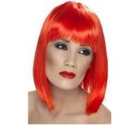 Perruque Glam Courte Avec Frange Rouge - Rouge rouge G