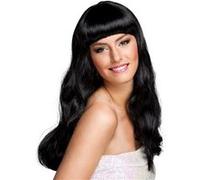 perruque glamour cheveux longs ondulés noir femme - boland 85865 0 G