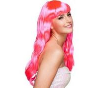 perruque glamour cheveux longs ondulés rose femme - boland 85870 0 G