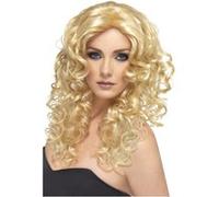 Smiffy's Perruque Glamour – Blonde, cheveux longs bouclés – Halloween