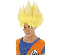 Chaks - Perruque Goku Super Saiyajin, accessoire officiel Dragon Ball pour carnaval, Halloween et fans d'anime