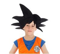 Perruque Noire Goku Saiyan Dragon Ball Z Enfant Taille Unique Noir