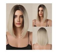 Perruque Hairline Lace Wigs Short Platinum Blonde Bob Sythetic Perruques naturelles for les femmes Party Lolita Utiliser des perruques en dentelle naturelle Résistant à la chaleur Perruques Cheveux