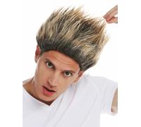 Perruque Halloween Hommes Femmes Haut Toupiert Troll Diable Kobold Noir Blonde