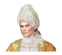 Perruque Haute - MARQUE - Marquis - Blanc - Déguisement - Renaissance