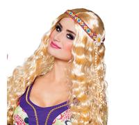 PERRUQUE HIPPIE AVEC BANDEAU FEMME Blond